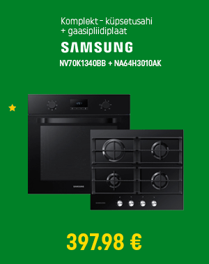 Komplekt Samsung: küpsetusahi NV70K1340BB + gaasipliidiplaat NA64H3010AK